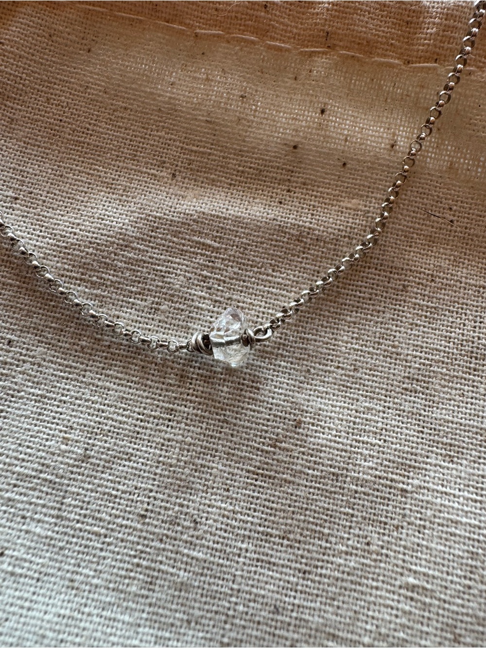 Miskwill Herkimer diamond necklace and earrings